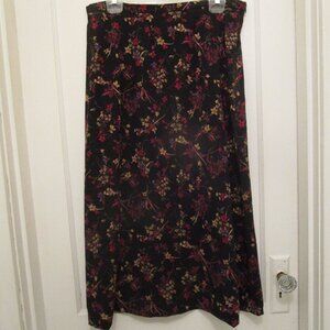 Dark skirt with flower burst pattern by Kathie Lee Collection, Size 14